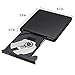 DLPIN External CD Drive USB 3.0 Ultra Portable External CD DVD Drive DVD CD RW DVD ROM Drive Writer Burner for High Speed Data Transfer Laptops Desktops (Black)