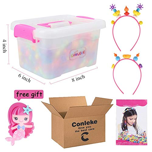 image for Conleke Pop Snap Beads Set 500 PCS for Kids Toddlers Creative DIY Jewe