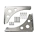 Alise 1 Pair Stainless Steel 4mm-Thick Heavy Duty Shelf Bracket Corner Brace Support Fastener 6 x 4 Inch Wall Hanging,J5206-2P Brushed Finish