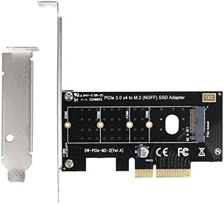 MACHENIKE M.2 NVME to PCIe Adapter, NGFF M2 SSD to PCI-e 3.0 x4 Host Controller Expansion Card with Low Profile Bracket, Support M Key Solid State Drive Type 2280 2260 2242 2230 for Desktop PC