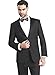 Giorgio Fiorelli Mens 2 Button Tuxedo Suit Modern Fit Black Black 44L