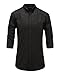 Emiqude Men's 100% Oxford Cotton Slim Fit Long Sleeve Button Down Solid Dress Shirt