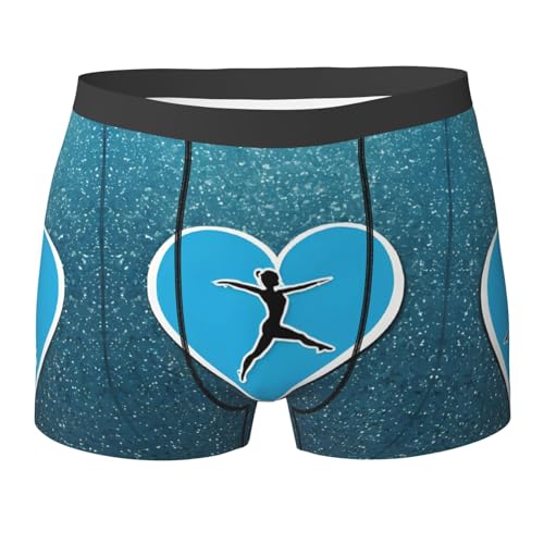 SYHEART I Love Gymnastics Print Men'S Boxer Briefs With Elastic Comfort Fit Design For All-Day Wear
