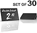 30 Pack Rustic Mini Chalkboard Signs - Easy To Write And Wipe Out - For Liquid Chalk Markers And Chalk - Small Plastic Message Board Signs - Table Numbers - Food Labels For Party - Small Chalkboard primary