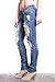 Machine Women's Juniors Low Rise Distressed Skinny Jeans