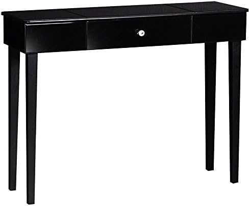 Aprodz Mango Wood Jasga Console Table with Drawer for Living Room | Wooden Console Table | Black Finish