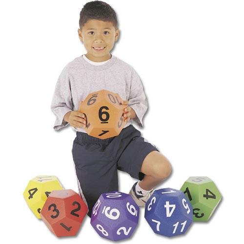 12 Sided Numbered Dice (Set of 6)