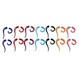 BODYA 14x Fake Tapers Acrylic Ear Gauge Spiral Question Earrings Studs Wild Tribe Faux Tapers 16G 7 Pairs