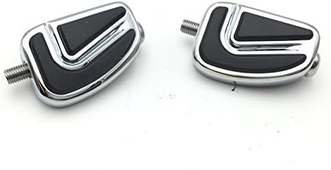 HTT Motorcycle 2 PCs Chrome AirFlow Groove Shifter Peg Foot Peg For HD Wide Glide FXWG XLH Sportster XR 1000 Dyna Softail V-Rod CVO Fat Boy FLSTF Electra Glide CVO Street Glide