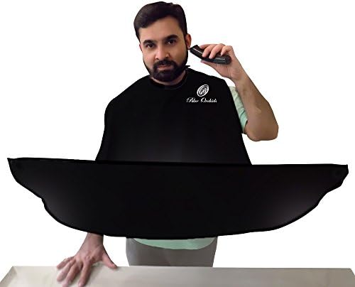 Beard Catcher - Beard Shaving Apron and bib for catching facial Hair Clippings (Gray)