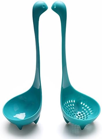 2 Pack Nessie Monster Soup Ladle + Colander ( Blue)