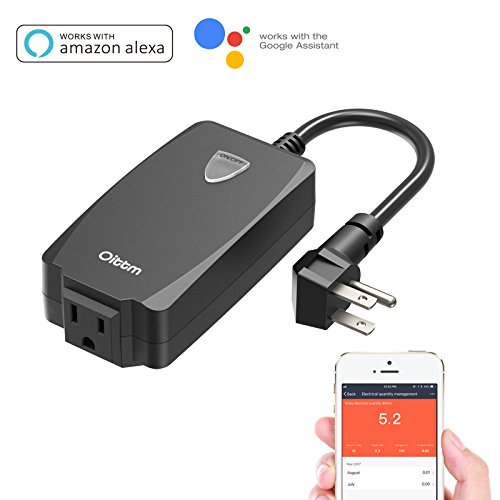 Oittm outdoor wi-fi outlet, smart plug socket w/ energy monitorin…