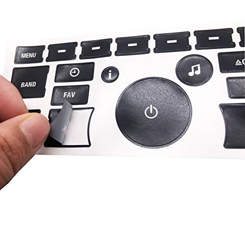 GM Vehicles Radio Dash Button Repair Kit,Radio Repair Decal Sticker Set,Fix Ruined Faded Radio Dash Button Stickers Decals Compatible for Tahoe, Yukon, Denali, Silvera