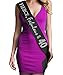 RhinestoneSash 40th Birthday Decorations - Fierce, Fabulous & 40 Premium Quality - Women's Black Sash(FierceFab40 RS) BLK