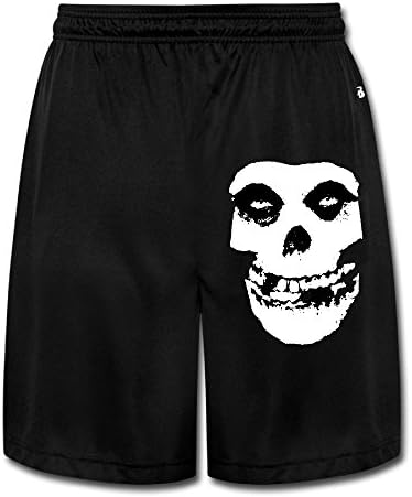 HandSon Men's Cool Classic Skull Short Sweatpants Black Size XXL