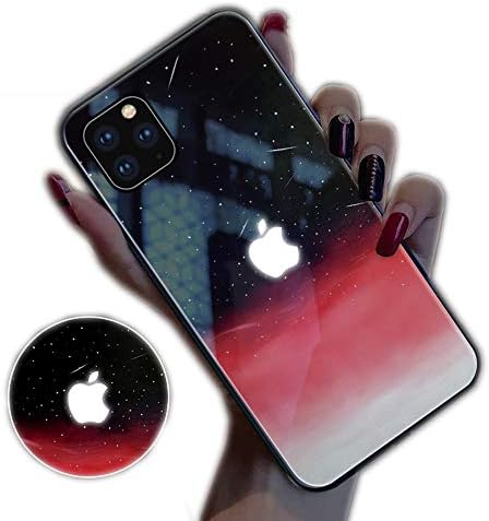 IPhone 11 Pro Case, iPhone 11 Pro Max Cases Glowing Case Glowing Light Up Logo Case Illuminate Cover Tempered Glass Back Cover Protective Case