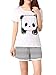 VENTELAN Women Pajama Set Cute Animal Pattern Short Sleeve Casual Shorts Sleepwear Panda