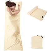 Travel and Camping Sheet Sleeping Bag Liner - Lightweight Compact and Portable Adult Sleeping Bag - Ideal for Traveling,Hostels and Camping