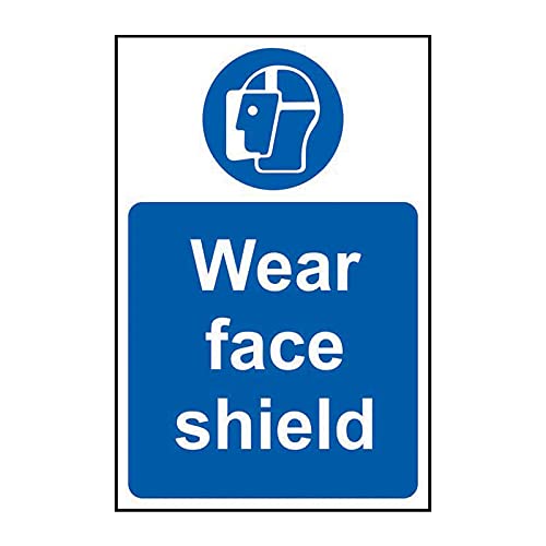 Spectrum Industrial 11438" Wear Face Shield Self Adhesive Vinyl Sign, Multi-Colour, 200 x 300 mm