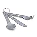 Backpacking Stainless Steel Mess Kit Lightweight 1 Person Dish Set with Mesh Bag - Complete Dinnerware Set Includes Plate, Bowl, Cup, Knife, Fork and Spoon - Perfect for Any Outdoor Use