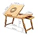 Laptop Desk Nnewvante Adjustable Laptop Desk Table 100% Bamboo with USB Fan Foldable Breakfast Serving Bed Tray w’ Drawerthumb 4