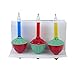 Novelty Lights Replacement Bubble Lights 3 Pack, Traditional Red/Yellow Liquid with Multicolor Bases, Vintage Glass Holiday Bulbs with Flowing Liquid, 5 Watts Each, C7/E12 Base