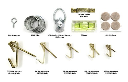 Picture Frame Hanging Kit With 200 Pieces By Calcor