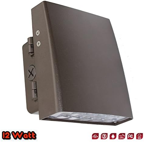 Cost Less Lighting - 12 Watt - 5000 Kelvin - 65 Degree Adjustable Full Cutoff LED Wall Pack Area Light - Commercial Grade - Reduce Energy Costs - DLC Standard Approved - IP 65 Rated - 5 Year Warranty