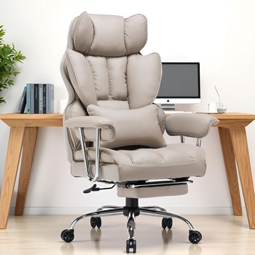 Efomao Big and Tall Office Chair 400lbs – PU Leather Executive