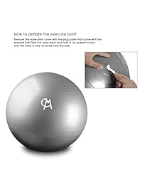 chicmoda pelota de ejercicio Extra grueso Yoga silla bola, antipinchazos Heavy Duty bola de la estabilidad soporta 2200lbs, pelota con bomba rápida (Oficina y el Hogar y gimnasio)