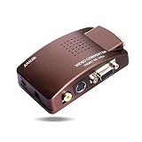 AMALINK RCA AV S-Video VGA to VGA Converter Box, HD Video and Audio Adapter Converter for CCTV (US Plug Not Included)