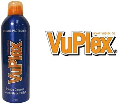 VuPlex Plastic Cleaner & Anti-Static Polish + MICROFIBRE CLOTH - 50g (60ml) - 200g (235ml) - 375g (445ml) Caravan Acrylic Window Cleaner - PLEASE CHOOSE PACK SIZE (1, 375g (445ml))
