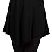 [DRSKIN] Women Handkerchief Hem Long Sleeve Tunic Top (L, Black)