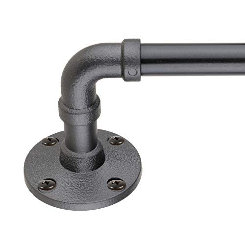 Decopolitan 5/8" Pipe Wrap Around Curtain Rod, 86 to 128 Inches