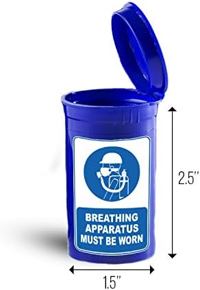 Breathing Apparatus Must Be Worn Portable Pocket Medicine Pill Box ID 5441B
