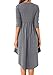 Levaca Womens Plain 3 4 Sleeve Loose Swing Casual T Shirt Dress Dark Gray XXL