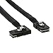 CableCreation 2.5FT/0.75M Internal Mini SAS SFF-8087 to Right Angle SFF-8087 Cable, 36 Pin, 14 Gbps, Compatible with Raid Cards, Server, Black