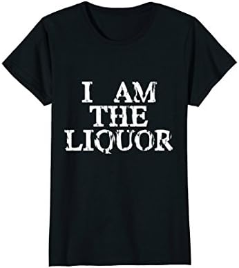 Womens I am the Liquor Vintage Looking T-Shirt XL Black