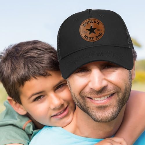 Casleovf Fathers Day Cap Gifts from Daughter Son, Adjustable Baseball Cap, Dad Birthday Gifts for Stepdad Grandad, Fathers Day Presents for Daddy Husband Men on Christmas Anniversary Black
