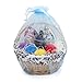 Kids Easter Toys Kits - Wood Chip Easter Basket with Liners , Wood DIY Easter Egg , Easter Chocolate Case, Easter Rabbits Hanging Ornament, Artificial Grass & Gift Package Bag Included - 10 Pieces