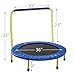 Portable & Foldable Trampoline - 36 Dia. Durable Construction Safe for Kids with Padded Frame Cover and Handle / 1 Year Warranty - Yellow by GYMENIST