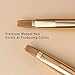 Rownyeon Lip Brush with Cap Portable Applicators Tools Lipstick Lip Gloss Makeup Brushes Beauty Tools Natural Bristles Makeup Brush for Women Girls