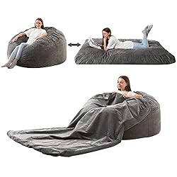 Homguava Corduroy Bean Bag Chair, Variable Shape