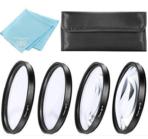 49mm Close-Up Filter Set (+1, 2, 4 and +10 Diopters) for Sony 18-55mm E-Mount, 55-210mm, 16mm f/2.8, 20mm f/2.8 EMOUNT, 24mm f/1.8, FE 28mm f/2, 30mm f/2.8, 30mm f/3.5, 35mm f/1.8, 50mm f/1.8 Lenses