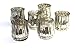 Vintage Mercury Glass hurricane votive - set of 6