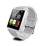 CIYOYO 2015New Bluetooth Smart Watch Wrist Wrap Watch Phone for IOS Apple iphone 4/4S/5/5C/5S Android Samsung S2/S3/S4/S5/Note 2/Note 3 HTC(White)