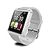 CIYOYO 2015New Bluetooth Smart Watch Wrist Wrap Watch Phone for IOS Apple iphone 4/4S/5/5C/5S Android Samsung S2/S3/S4/S5/Note 2/Note 3 HTC(White)
