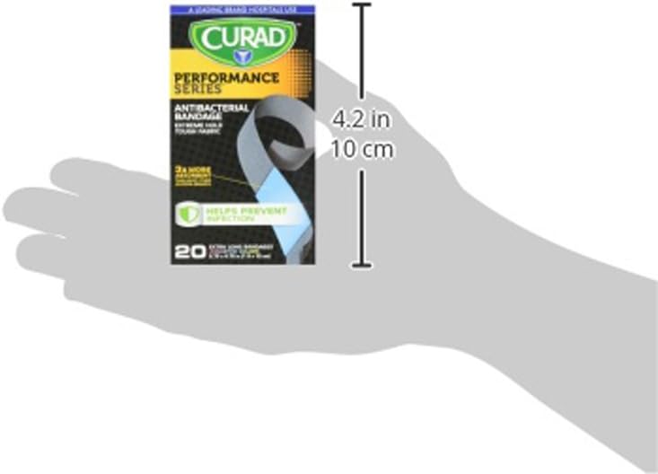 Curad Performance Series Extreme Hold Antibacterial Fabric Bandages: Health & Personal Care