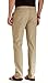Mr.Zhang Men's Drawstring Casual Beach Trousers Linen Summer Pants Khaki-US 34