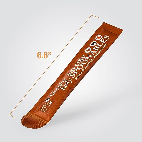 GOOD ‘N’ TASTY SAVORY SPOONABLES WITH REAL DUCK, BEEF & RABBIT, 6 COUNT TUBE, TRIPLE FLAVOR SQUEEZABLE LICKABLE WET TREATS FOR CATS WITH BUILT-IN SPOON FOR LESS MESS